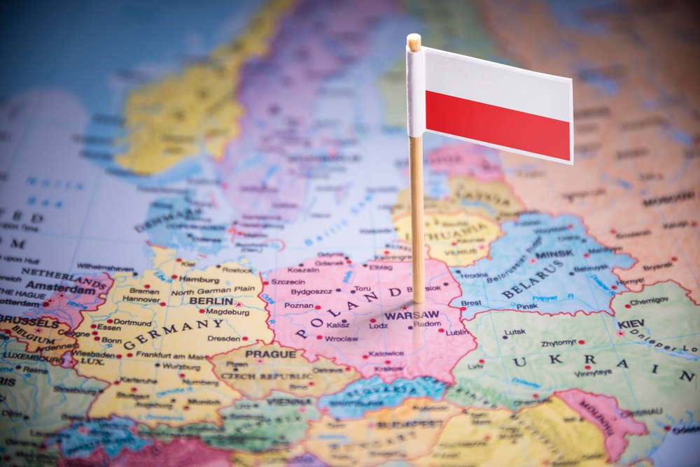 Poland Map & Flag
